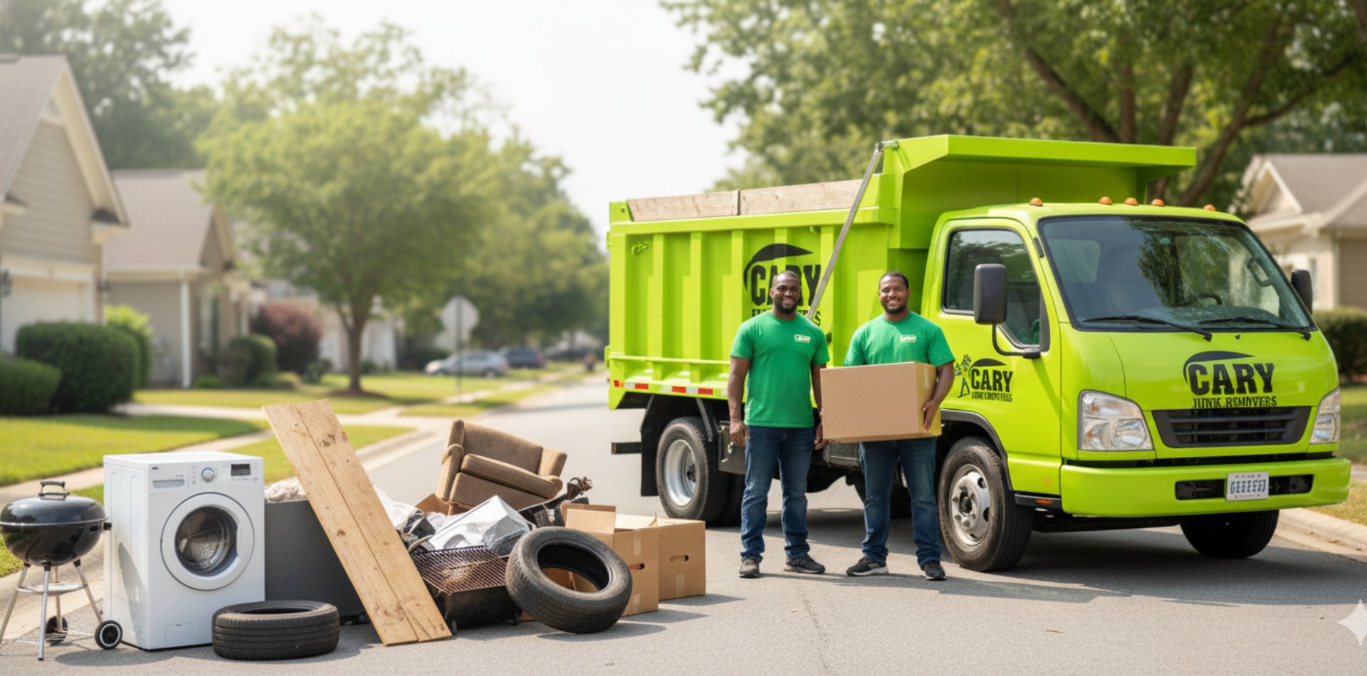 Cary Junk Removers crew ready to remove your junk